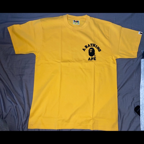 Yellow bape shirt Clearance